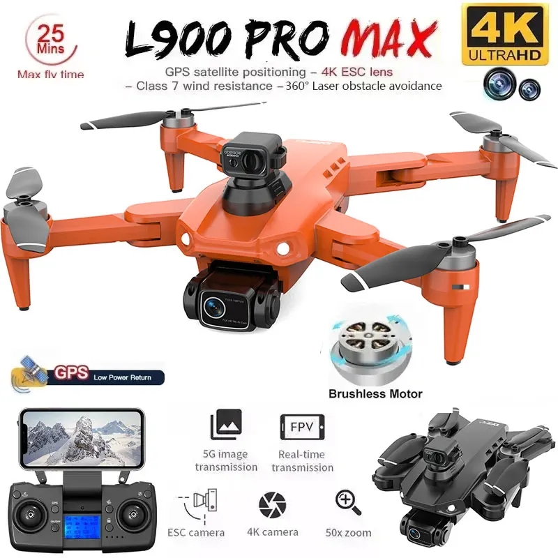 L900 Pro MAX GPS โดรน 4K Profe - Drone Kit Professional บทวิจารณ์และราคา
