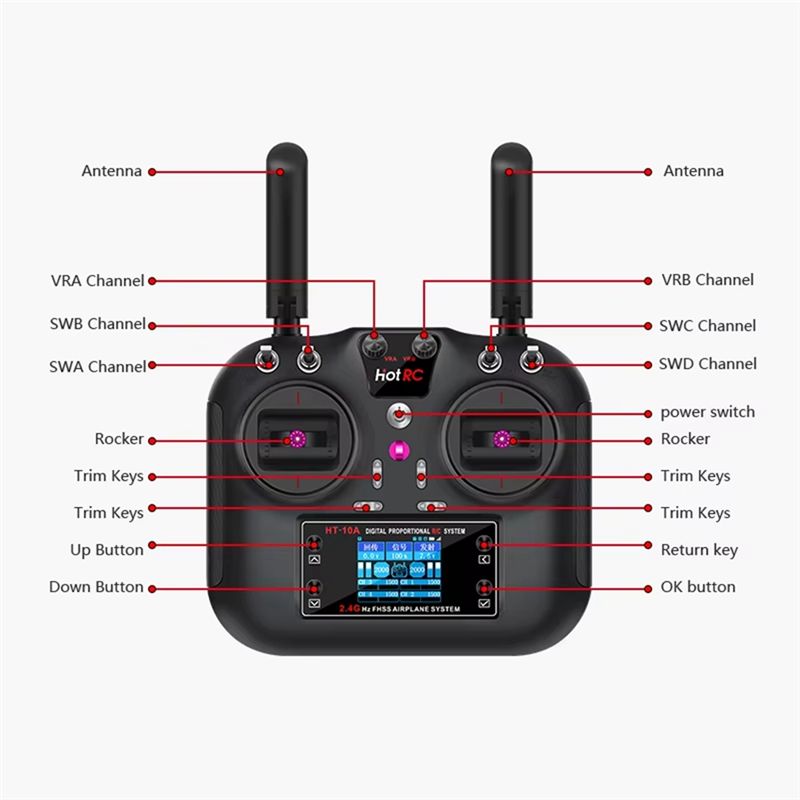 ชุดรีโมทคอนโทรล HOTRC HT-10A 2 - Drone Kit Beginner บทวิจารณ์และราคา