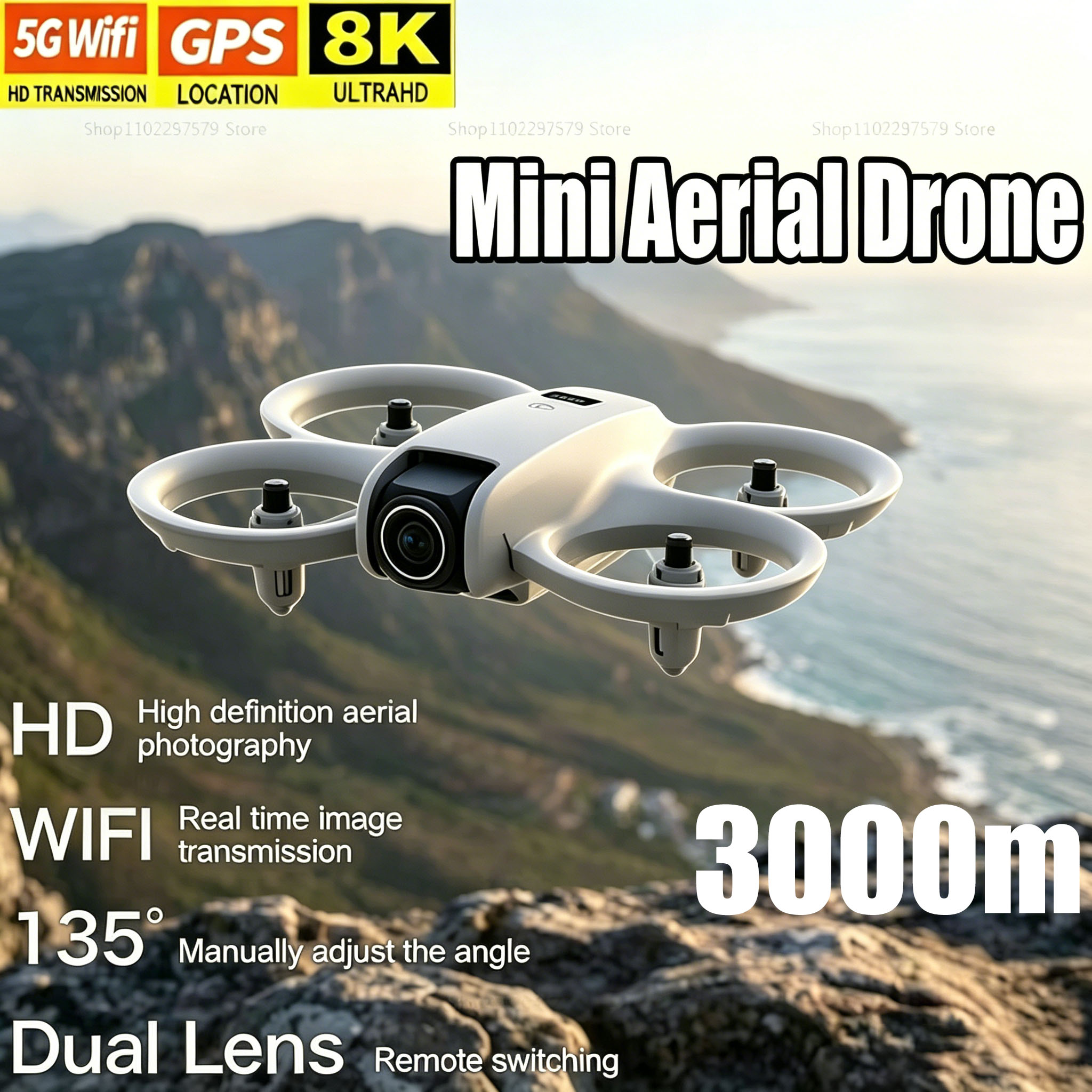 มินิโดรนพร้อมกล้อง 8K HD FPV โ - Drone Kit Tricopter บทวิจารณ์และราคา