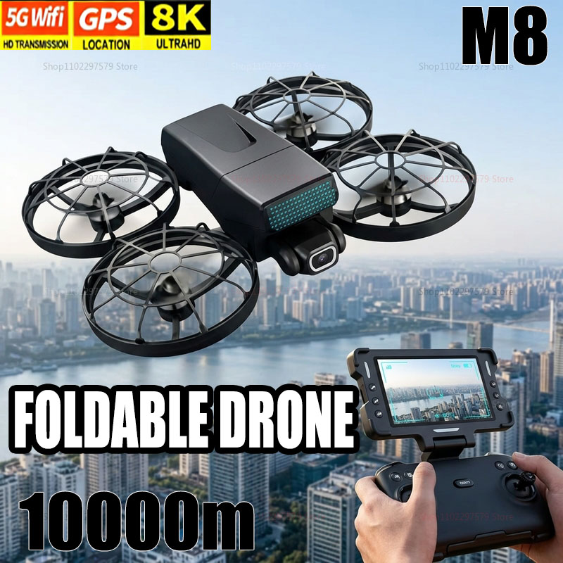 โดรนรุ่นใหม่ M8 GPS 8K ระดับมื - Drone Kit With Camera บทวิจารณ์และราคา