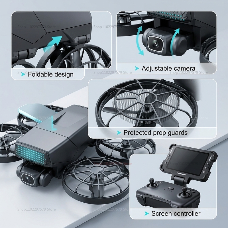 โดรนรุ่นใหม่ M8 GPS 8K ระดับมื - Drone Kit With Camera บทวิจารณ์และราคา