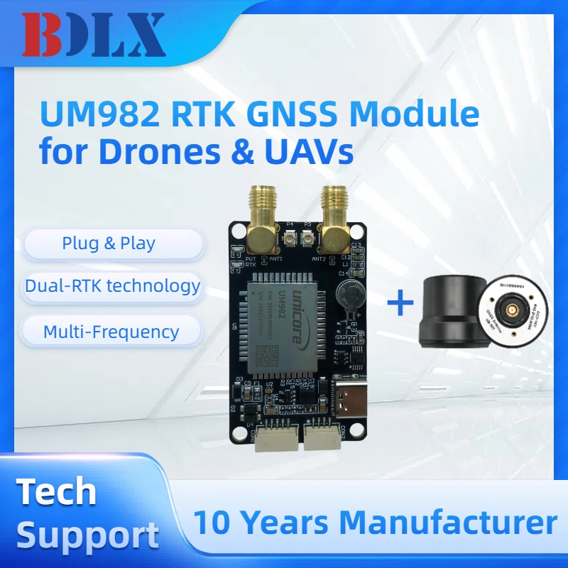 UM982 เสาอากาศคู่ RTK GNSS โมด - Drone Kit Hexacopter บทวิจารณ์และราคา